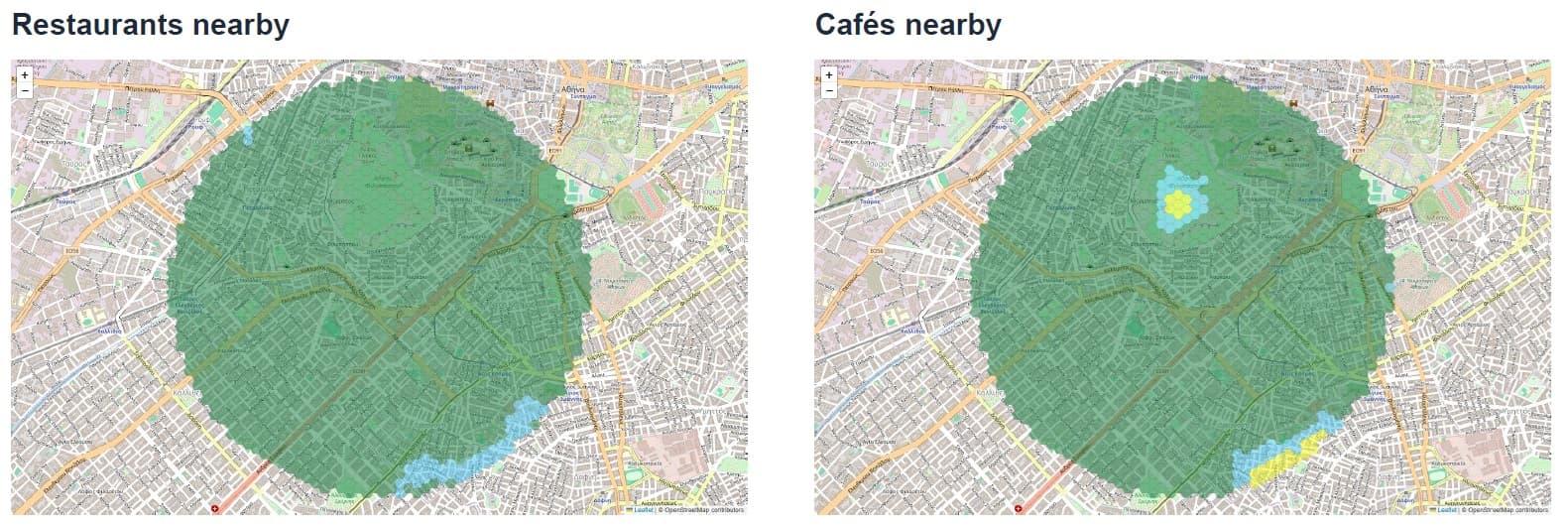 Koukaki Restaurants and Cafés Maps