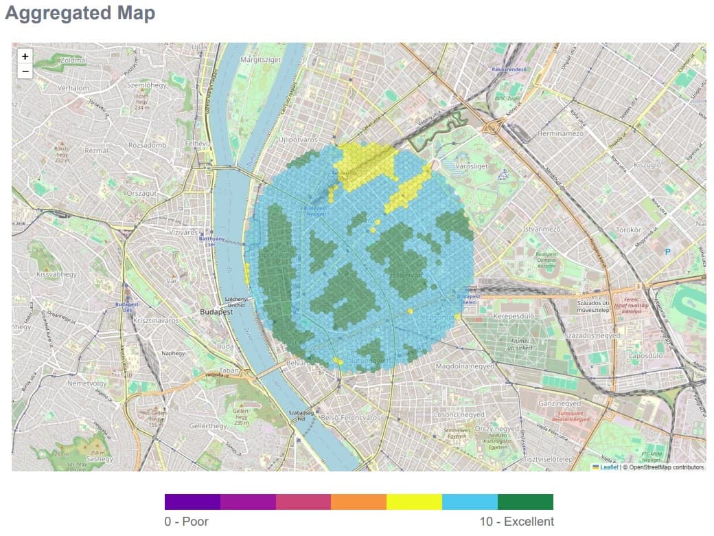 Budapest Aggregated Location Quality Map