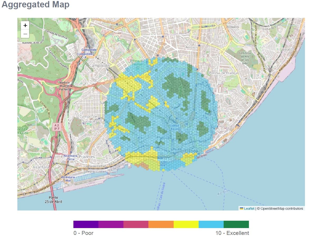Lisbon Aggregated Location Quality Map