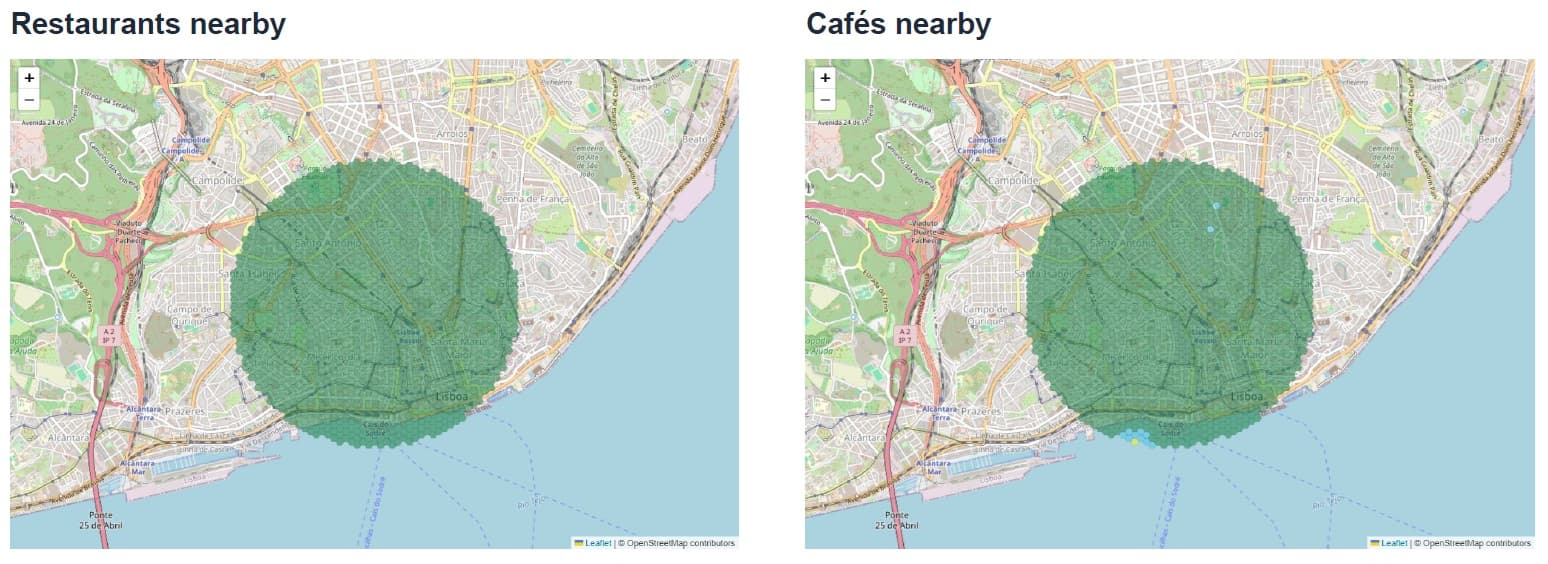 Lisbon Restaurants and Cafés Maps