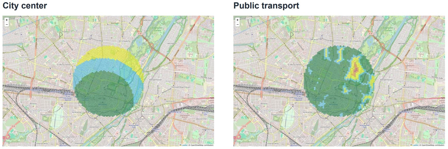 Altstadt-Lehel City Center & Transport Maps