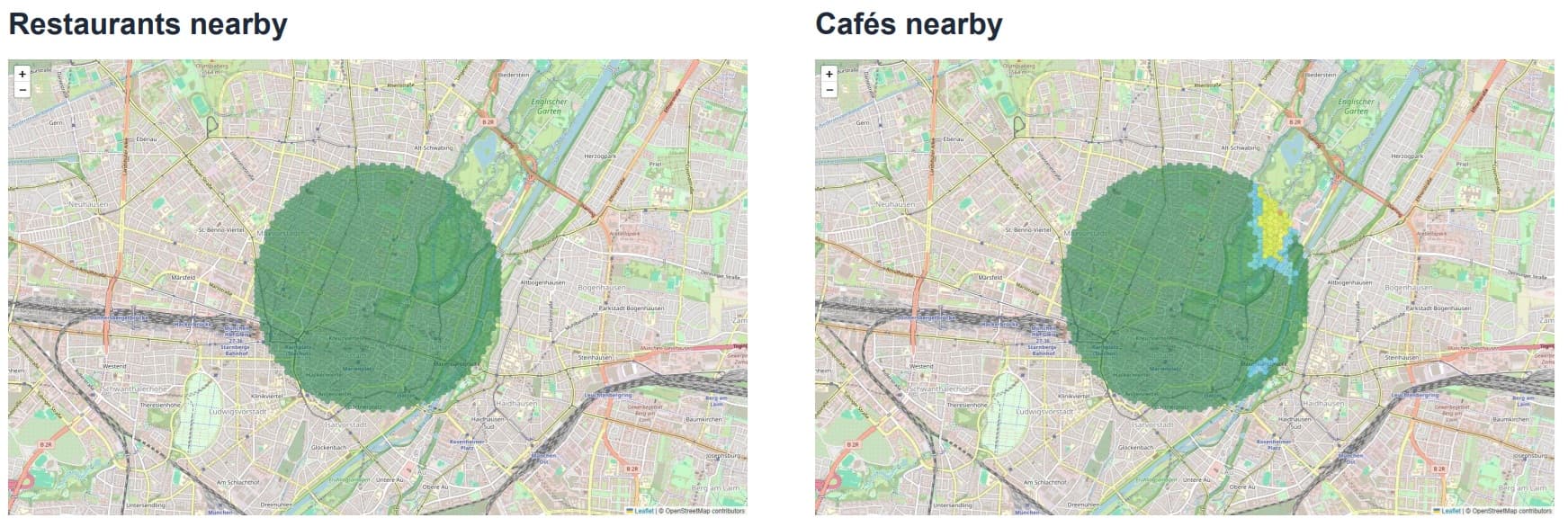 Altstadt-Lehel Restaurants and Cafés Maps