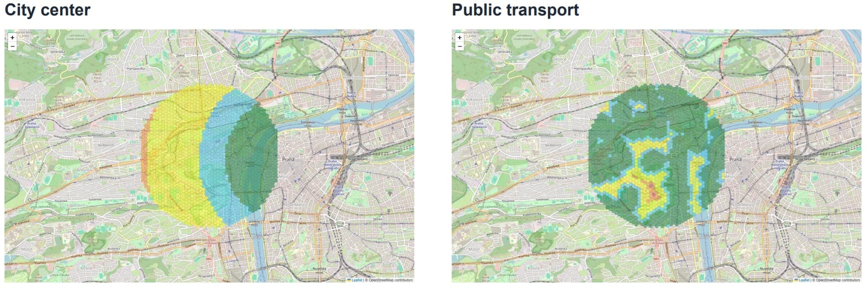 Malá Strana City Center & Transport Maps