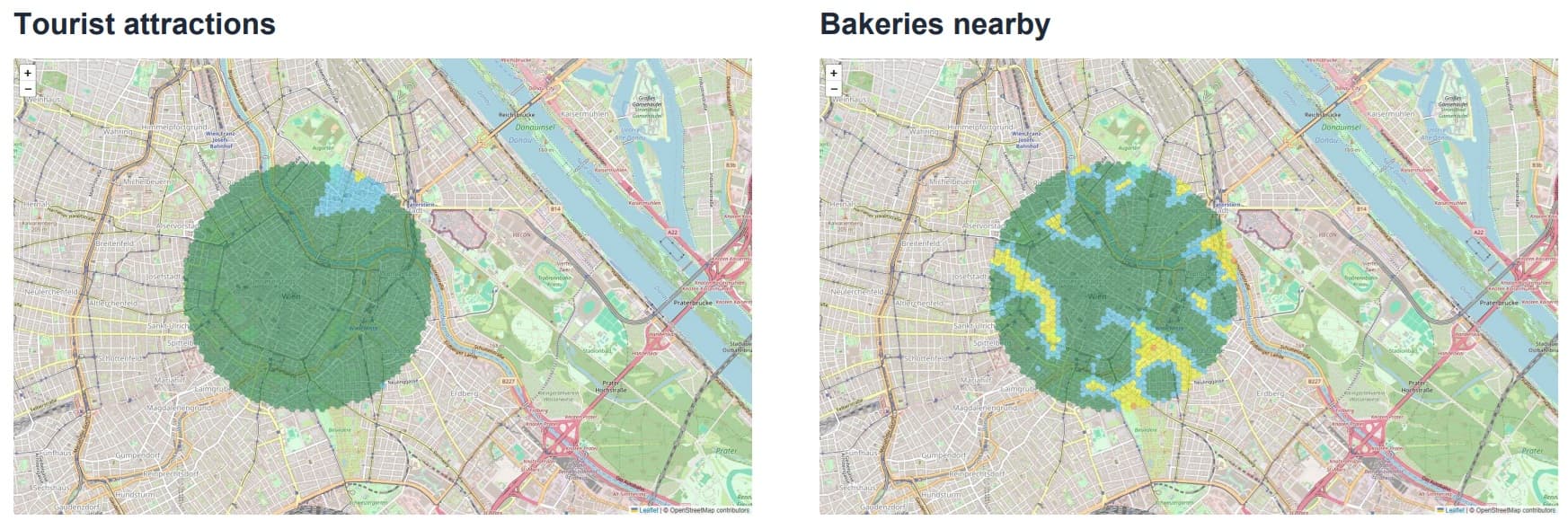 Vienna Attractions and Bakeries Maps