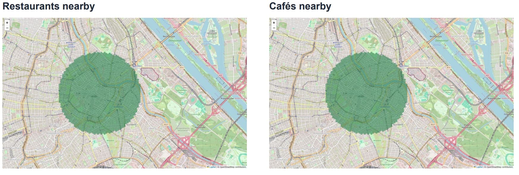 Vienna Restaurants and Cafés Maps