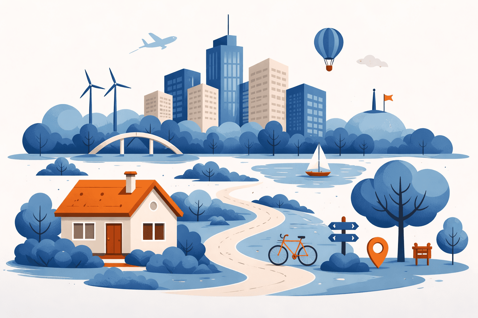 Urban landscape illustration