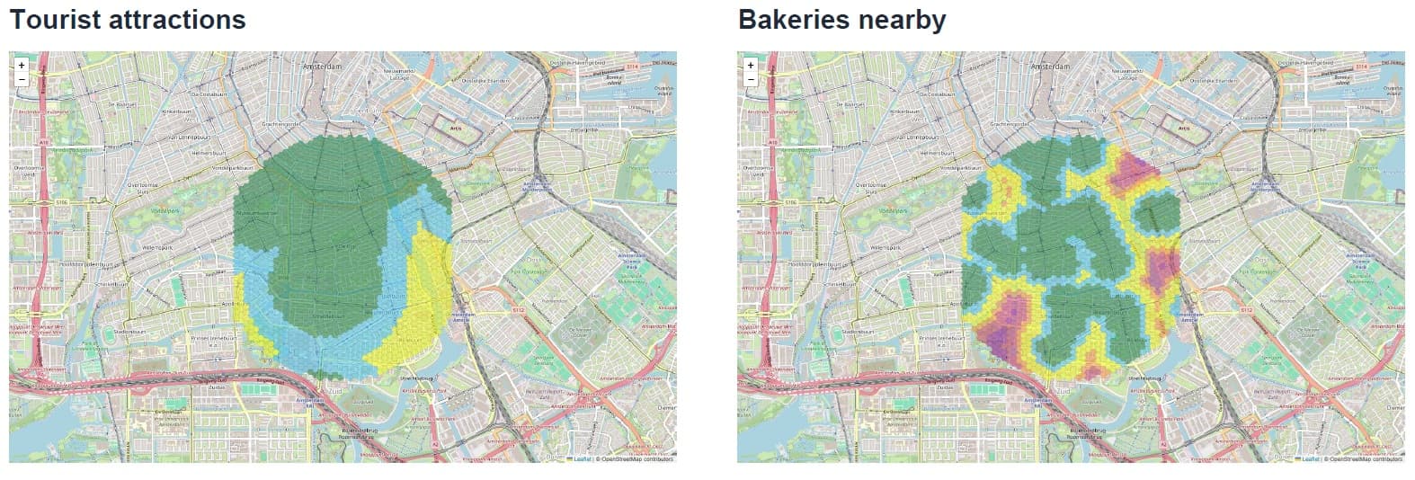 De Pijp Tourist Attractions and Bakeries Maps