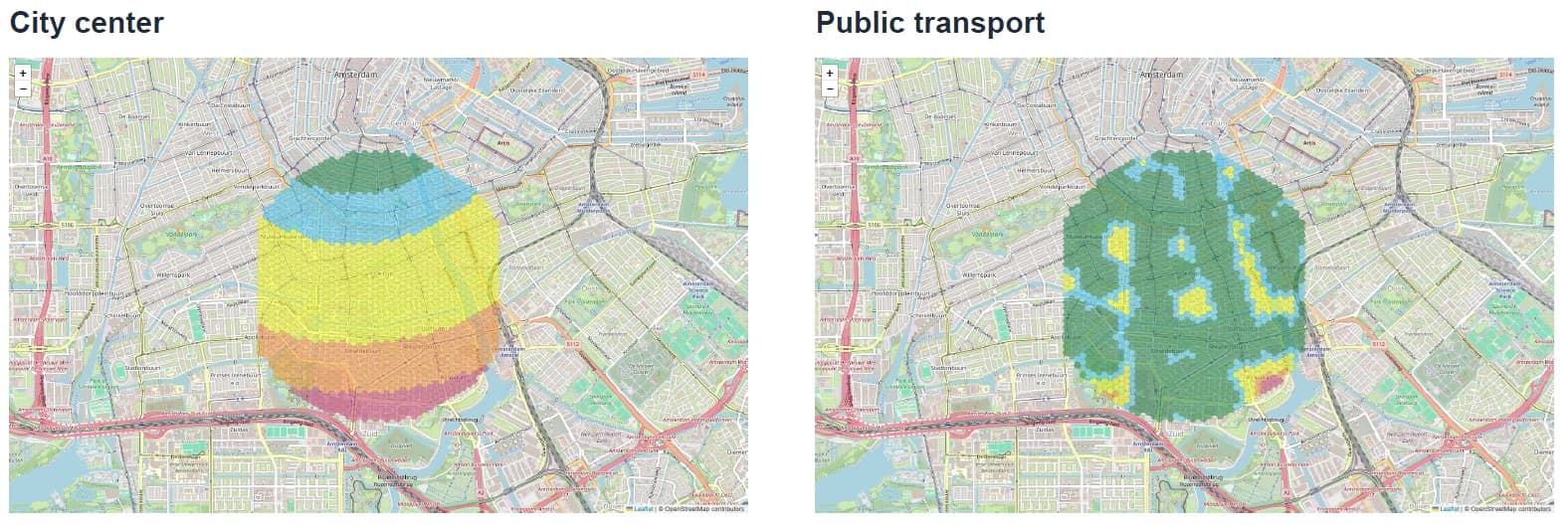De Pijp Distance from the City Center & Transport Maps
