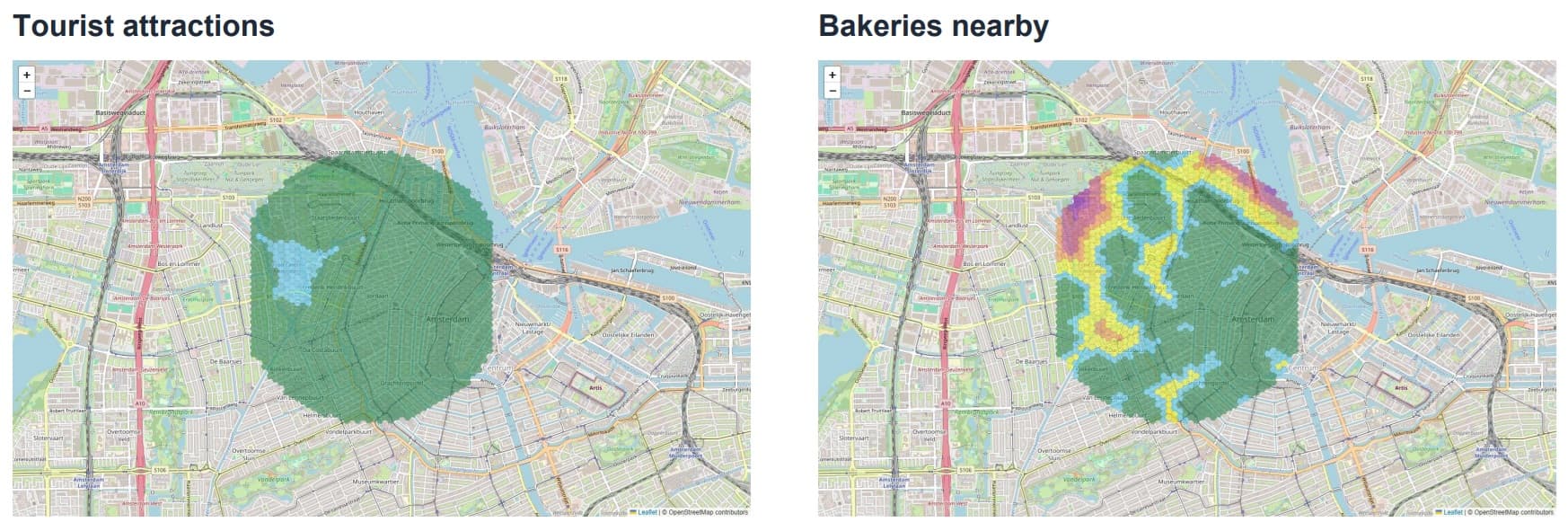 Jordaan Tourist Attractions and Bakeries Maps